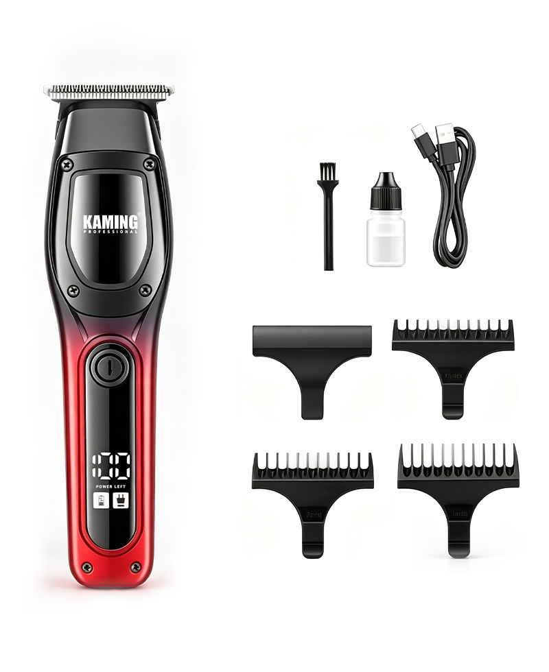 Kaming1711 Nouă mașină de tuns electrică pentru bărbați Zero Gap Afișaj digital 7000 RPM Trimmer pentru detalii Comerț transfrontalier