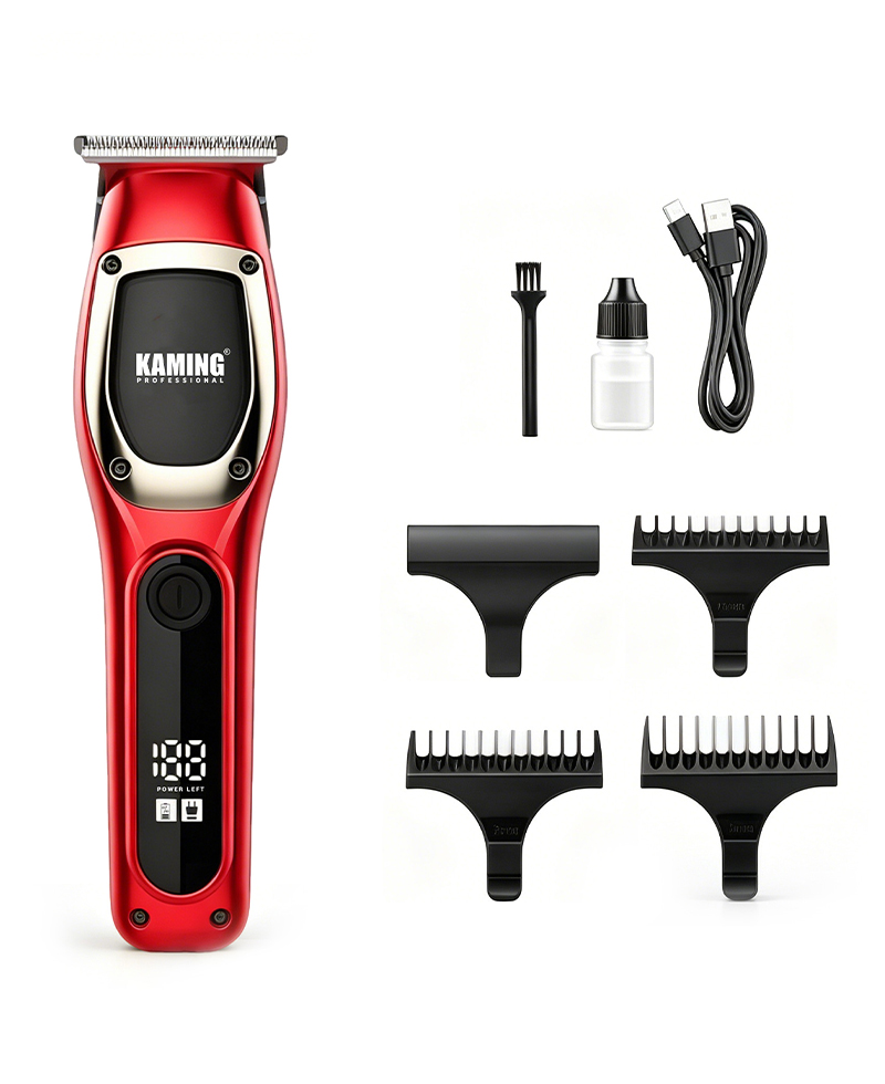 Kaming1711 Nouă mașină de tuns electrică pentru bărbați Zero Gap Afișaj digital 7000 RPM Trimmer pentru detalii Comerț transfrontalier
